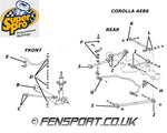 SuperPro - Rear Panhard Rod to Axle Bush Kit - Corolla AE86 - SPF0963K