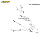 SuperPro - Rear Control Arm - Inner Front Bush Kit - Standard Alignment - 350Z Z33 & 370Z Z34 - SPF3316K