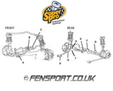 SuperPro - Front Wishbone - Rear Bush Kit - Offset Alignment - Corolla AE92 - SPF1370AK